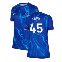 Camiseta Chelsea Romeo Lavia #45 Primera Equipación Replica 2024-25 para mujer mangas cortas